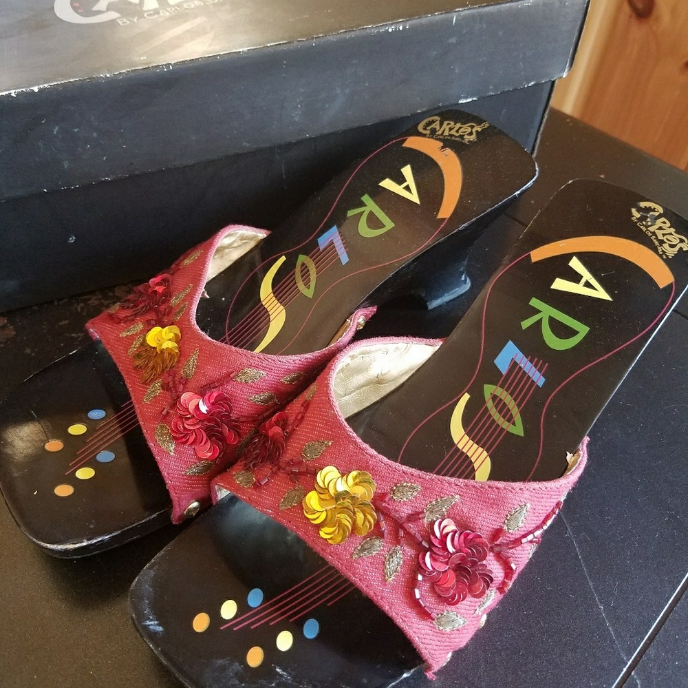 Carlos Santana red guitar sandals 5 M